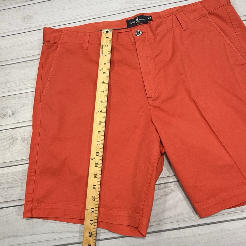 Psycho Bunny Shorts Mens 40 Red Chino Flat Front 8.5" Designer Preppy Stretch - Picture 5 of 8